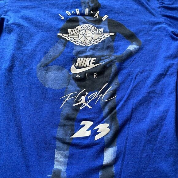 Air Jordan Nike Air Flight T-shirt Boys Size Small Blue - Picture 8 of 9